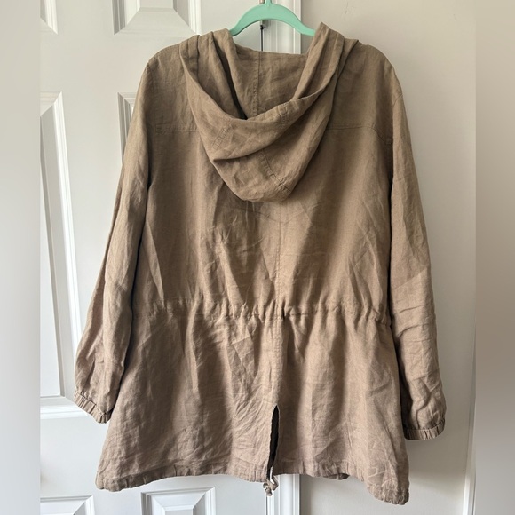 Eileen Fisher Hooded Irish Linen Jacket - Picture 4 of 9